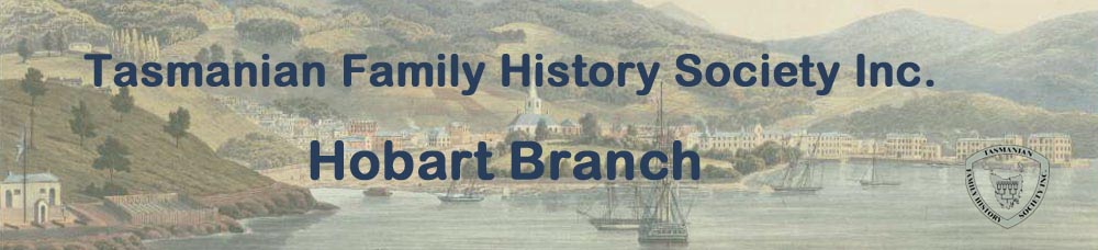 Tasmanian Family History Society Hobart header